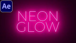 Easy Neon Glow Tutorial in After Effects | No Plugins