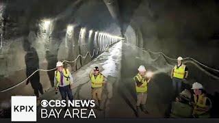 Officials give media tour of tunnel beneath dam at Anderson Reservoir