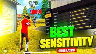 BEST SENSITIVITY FOR FREE FIRE | NEW HEADSHOT SETTINGS OB46 | GARENA FREE FIRE SENSITIVITY 2024