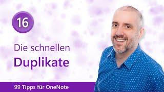 🟣 99 Tipps für OneNote 1️⃣6️⃣ Die schnellen Duplikate | Malter365.de