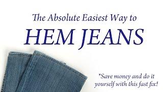 The Absolute Easiest Way to Hem Jeans