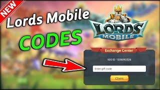 lords mobile redeem codes 2023  Working 100%