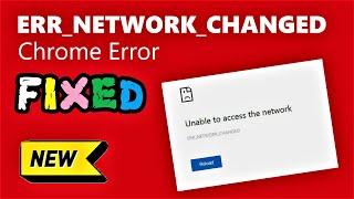 ERR_NETWORK_CHANGED FIXED | How to fix ERR NETWORK CHANGED Chrome Windows 10