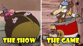 The Cuphead Show VS  The Game - The Ultimate Character Comparison (Season 1 , 2 and 3)