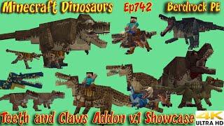 Teeth and Claws Addon v1 Showcase Minecraft Bedrock PE Minecraft Dinosaurs Ep742