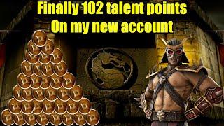 How to get 102 Talent Points On New Account | (MK Mobile)