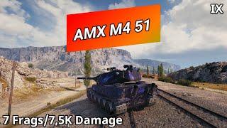 AMX M4 mle. 51 (7 Frags/7,5K Damage) | World of Tanks