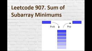 Leetcode 907. Sum of Subarray Minimums