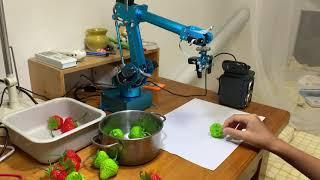A demo of agriculture robot. Robotic arm + Raspberry PI + Python + OpenCV.