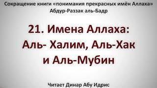 21. Имена Аллаха: Аль- Халим, Аль-Хак и Аль-Мубин || Динар Абу Идрис