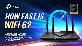 TP-Link Archer AX55 - AX3000 WiFi 6 Router 1Gbps Internet Speed Test