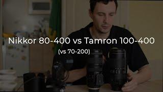 Nikon 80-400mm f/4.5-5.6G ED VR vs Tamron AF 100-400mm F/4.5-6.3 Di VC USD