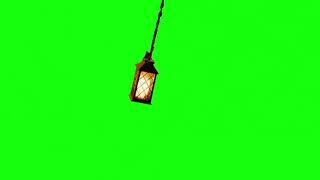 Christmas hanging lamps green screen