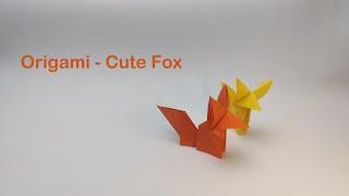 How to fold an Cute Origami Fox | Animals Tutorial | origami animals easy but cool