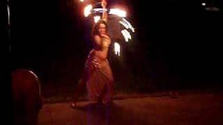 Bar Venesia fire dance display by Aleksandra Savina