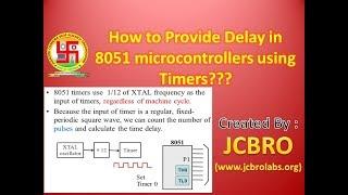 How to provide delay in 8051 using Timers???