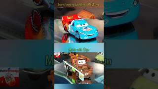 Mattel Disney Cars Transforming Lightning McQueen, Mater with Sign 2016 cars collection