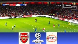 ARSENAL VS PSV   | UEFA CHAMPIONS LEAGUE 23 | .SIMULATION & PREDICTION #psgvsdortmund