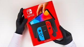 Nintendo Switch OLED Model Neon Blue / Neon Red Unboxing