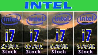 Core i7 2700K vs Core i7 4770K vs Core  i7 6700K vs Core i7 9700K | Gaming Benchmark |