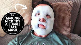 TRYING  A BUBBLE FACE MASK | THE LODGE GUYS | VLOGS