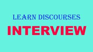 HOW TO WRIE AN INTERVIEW DISCOURSE ||PABBATHI TUTORIALS||