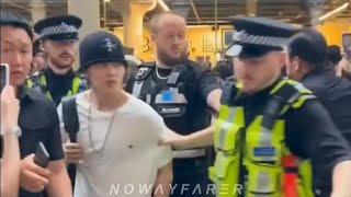 240627 SEVENTEEN 세븐틴 rescued by British Police  on their Arrival in London St. Pancras  by TRAIN