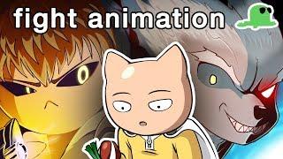 ONE PUNCH CAT 2 (animation) - 'Garou' the Wolf