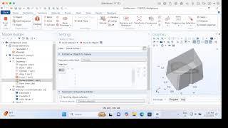 Building geometry in Comsol