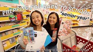 PREPPING FOR BACK TO SCHOOL *senior year* | registration, supplies shopping, & what’s in my backpack
