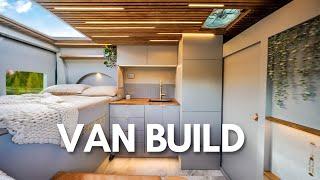 Building a Modern Cozy Camper Van for Vanlife | FULL VAN BUILD TIMELAPSE