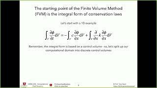 uCFD 2024 - Lecture 10: The Finite Volume Method