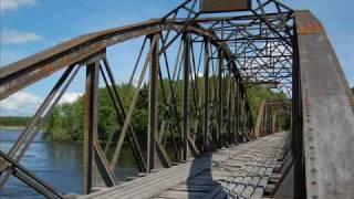 The abandoned SGGJ railroad bridge in Gysinge, Sweden