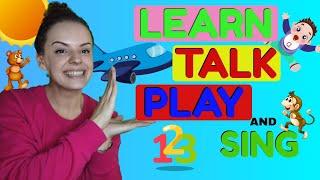 Learn To Talk | The Wheels On The Bus & More Nursery Rhymes - Learn Colors, Numbers, Play & Dance