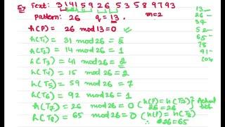 Rabin-Karp String Matching Algorithm||Example-1||Design and analysis of algorithm||Pattern matching