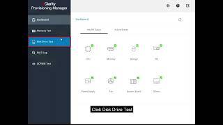 How to run a disk drive test in XClarity Provisioning Manager