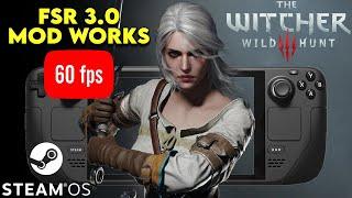 The Witcher 3 60+ FPS on Steam Deck with FSR 3 Mod #steamdeck #fsr3 #thewitcher3