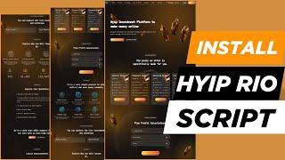 How to Install/Setup Hyip Rio - Advanced Hyip Investment Script With Automatic Withdraw