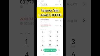 Telenor Sim lagao offer ||#short