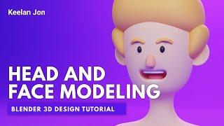 Blender Character Modeling Tutorial - How to model a Face and Head- Blender 3D Tutorial