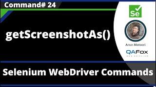 getScreenshotAs() Selenium WebDriver Command - Taking screenshot of a specific UI element