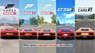 Lamborghini Aventador Comparison - NFS Unbound Vs FH5 Vs FH4 Vs FH3 Vs FM7 Vs The Crew 2 Vs NFS Heat