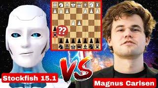 Stockfish 15.1 (4K Elo) Sacrificed Everything against Magnus Carlsen | Stockfish vs Magnus | chess