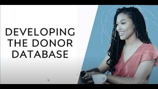 Developing the Donor Database