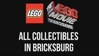 Bricksburg Hub all collectibles (Cats,red bricks,billboards,instructions) - The LEGO Movie Videogame