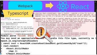 webpack typescript | webpack typescript react | webpack react #webpack #reactjs #typescript