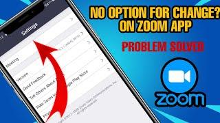 Zoom Profile Picture Change Option Not Available Problem Solved