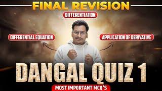 Dangal Quiz 01 MHT CET 2024|Final Revision Of Maths#mhtcet2024|Most Important Mcqs Series|By Sameer