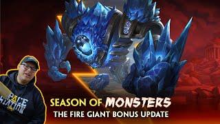 SMITE - Season of Monsters - The Fire Giant Bonus Update in 60 Seconds!