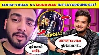 OMG! Elvish Yadav & Munawar Faruqui TROLL Each Other In Playground S4 Set| Munawar Vs Elvish Yadav